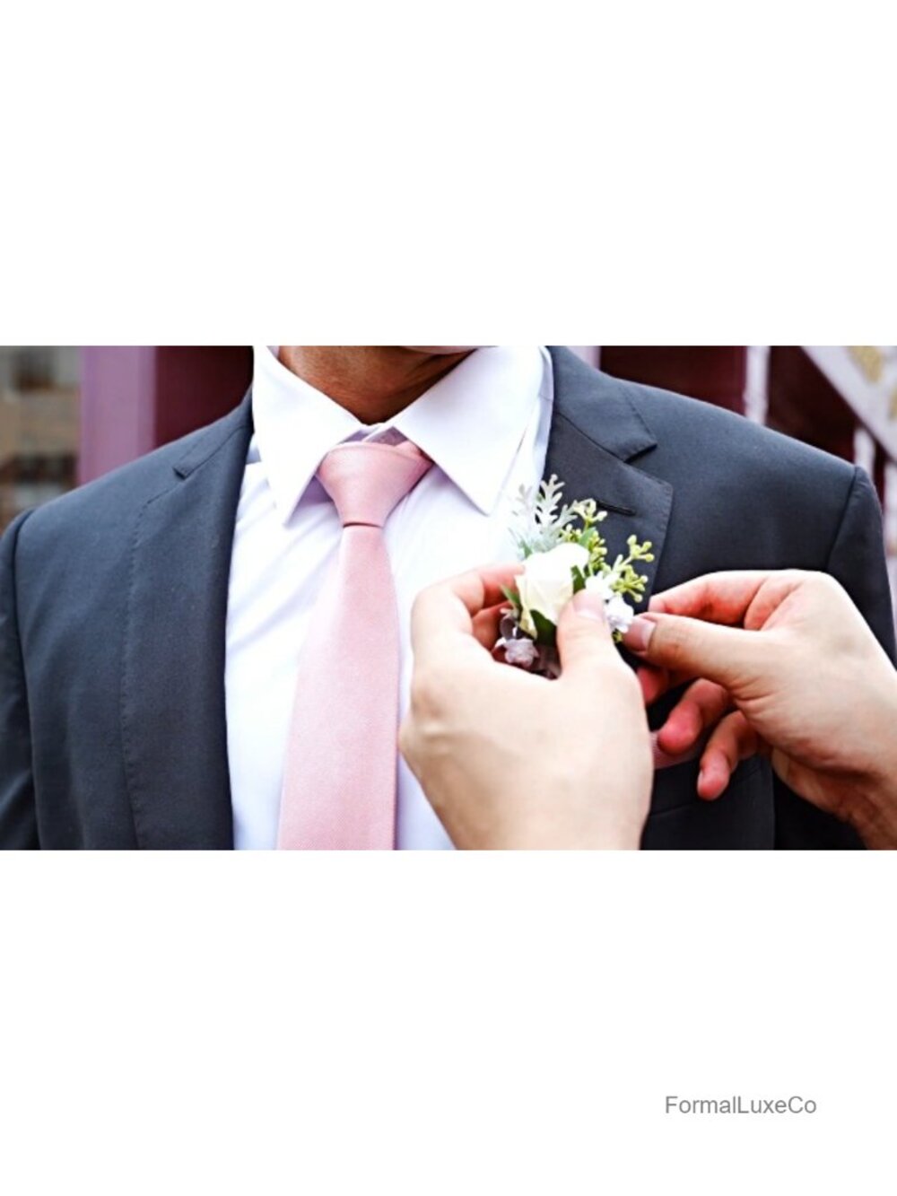 Men's Solid Silk Tie & Pocket Square Set with Satin Finish - Formal Accessory - Picture 6 of 6